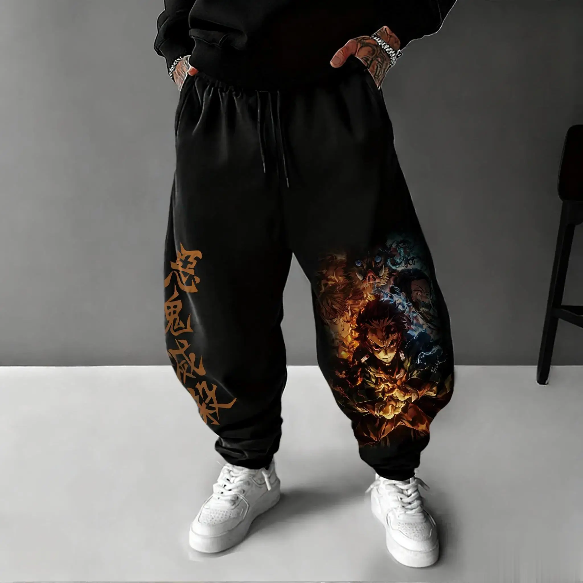 

Unisex Anime Demon Slayer Men's Pants Loose Casual Sweatpants Streetwear Hip Hop Trousers Y2k Autumn Winter New Trend Cosplay