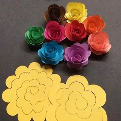 20Pcs Random Color Rose Quilling Paper Mixed Origami DIY Craft