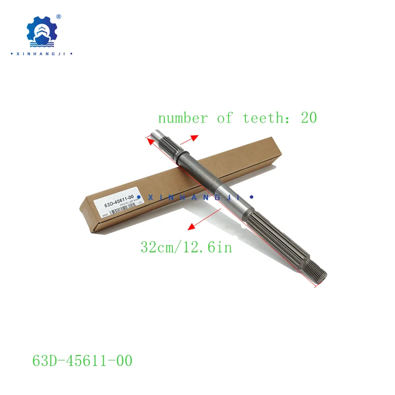 63D-45611-00ใบพัดเพลาผลิตในไต้หวันสำหรับยามาฮ่าเอาท์บาคอร์ดเครื่องยนต์ F30 F40 F50 F60 4T Hidea sunsun 40-60HP