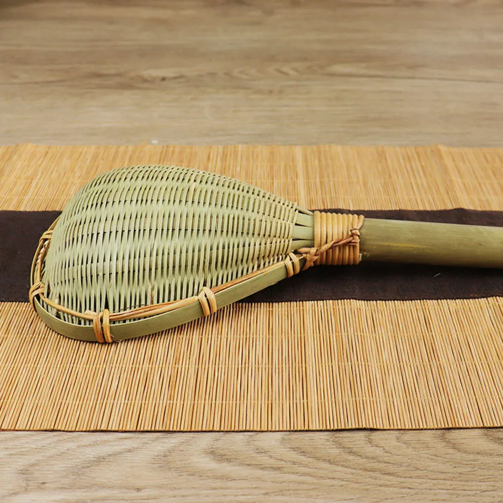 

Bamboo Woven Strainer Spoon Kitchen Colander For Noodle Soup Oil Filtering Reusable Food Strainer Cooking Tool