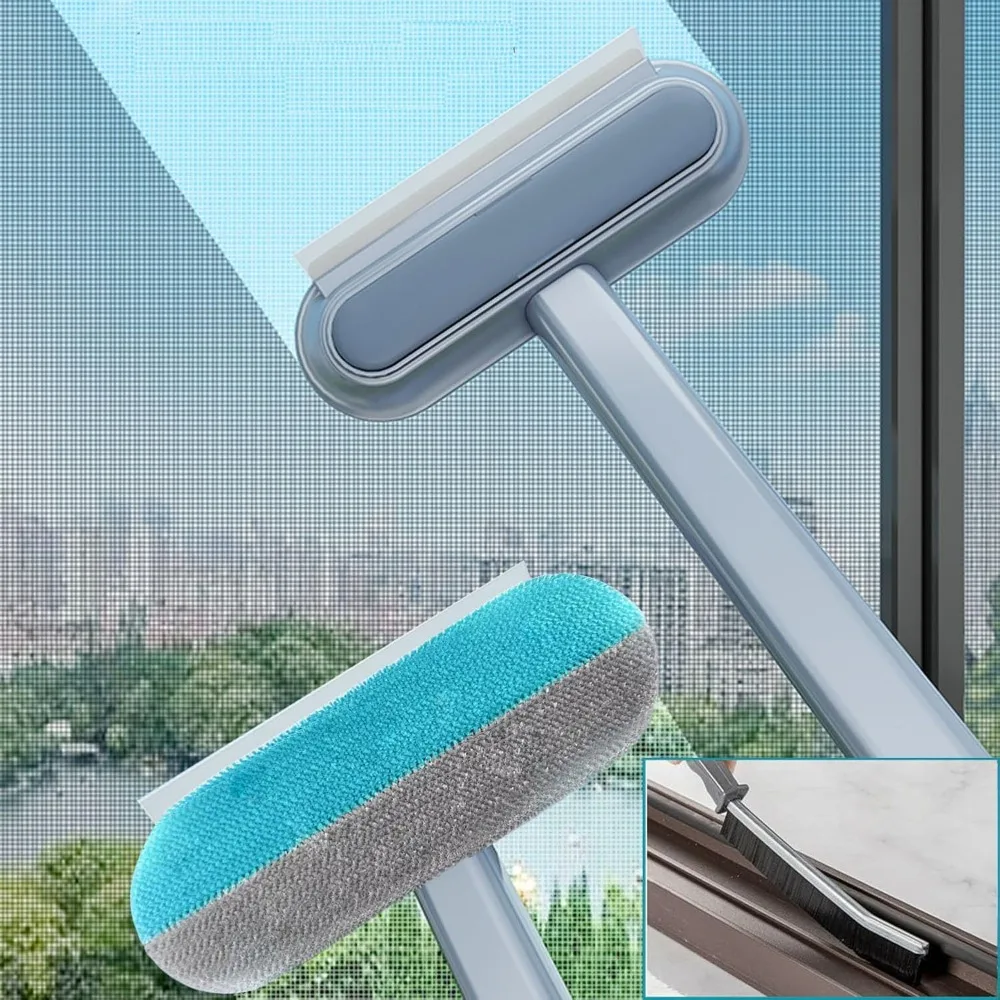 

Window Screen Cleaning Brush, Mesh Screen Cleaner 4 in 1 Window mesh Screen Cleaner Tool, Suitable for Pet Hair Remover