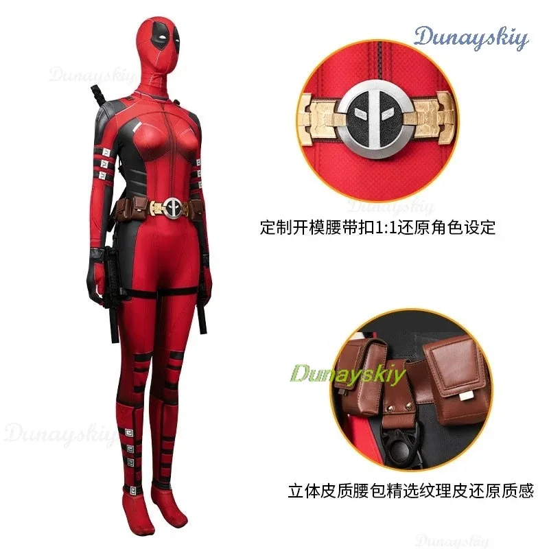 سيدة الميت تأثيري بذلة واد خارقة الجنس مبادلة بركة هالوين حفلة ديدبول قناع تأثيري حلي القبعات فيلم الإناث