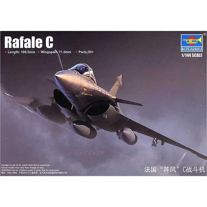 

Trumpeter 1/144 03912 Rafale C Military Assembled Scale Model Kit DIY Toys Collectible Birthday Gifts
