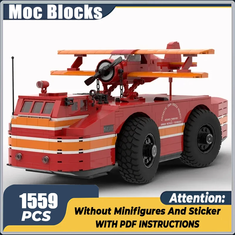 Voertuigmodel Moc Bouwstenen De Antarctische Sneeuwkruiser Technologie Modulaire Blokken Geschenken Kerst Speelgoed DIY Sets Montage