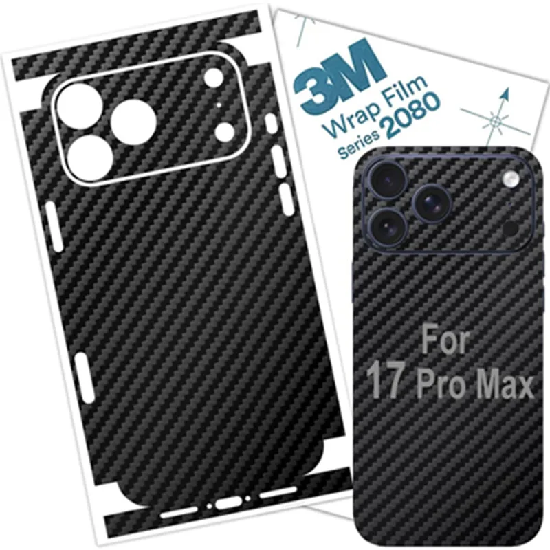 Tear Down Carbon Fiber Skin Wrap 3M Change Stickers for IPhone 17 Air 16 15 14 13 Pro Max Plus 17Pro Pegatinas Stikers Cover