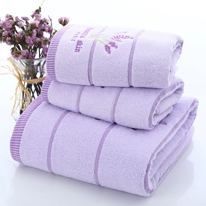 

Luxury White Lavender Fabric Bath Towels for Adults and Children, Face Towel for Bathroom, Purple, Christmas Gift, 1Pc