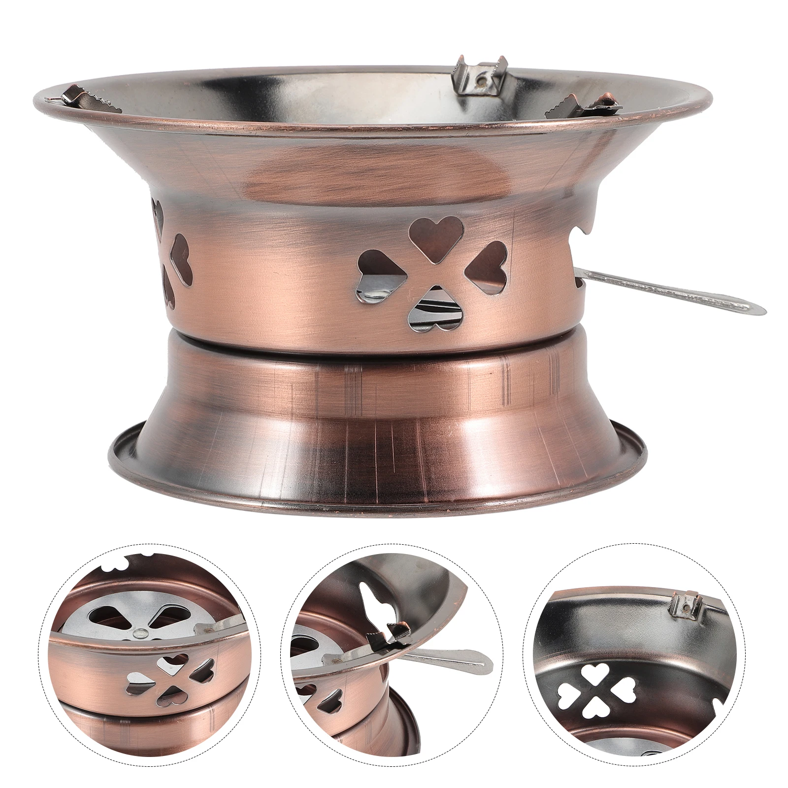 

Alcohol Stove Metal Burner Portable Camping Cooking Gear Solid Heater Retro Pocket Outdoor Lightweight Stainless Steel Durable