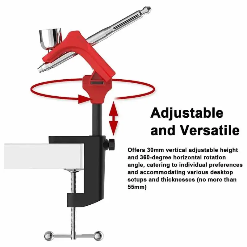 

PT-AR Aluminum Alloy Airbrush Holder-Heavy-Duty Stand for Model Painting,Non-Slip Base for Hobby Airbrushing&Tool Organization