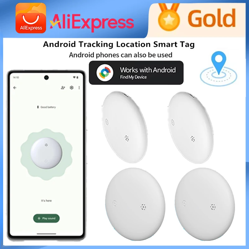 

Bluetooth Gps Tracker for Android Google Find My Device Global Positioning Locator Airtag Smart Tag Finder for Car Kids Pet Bag