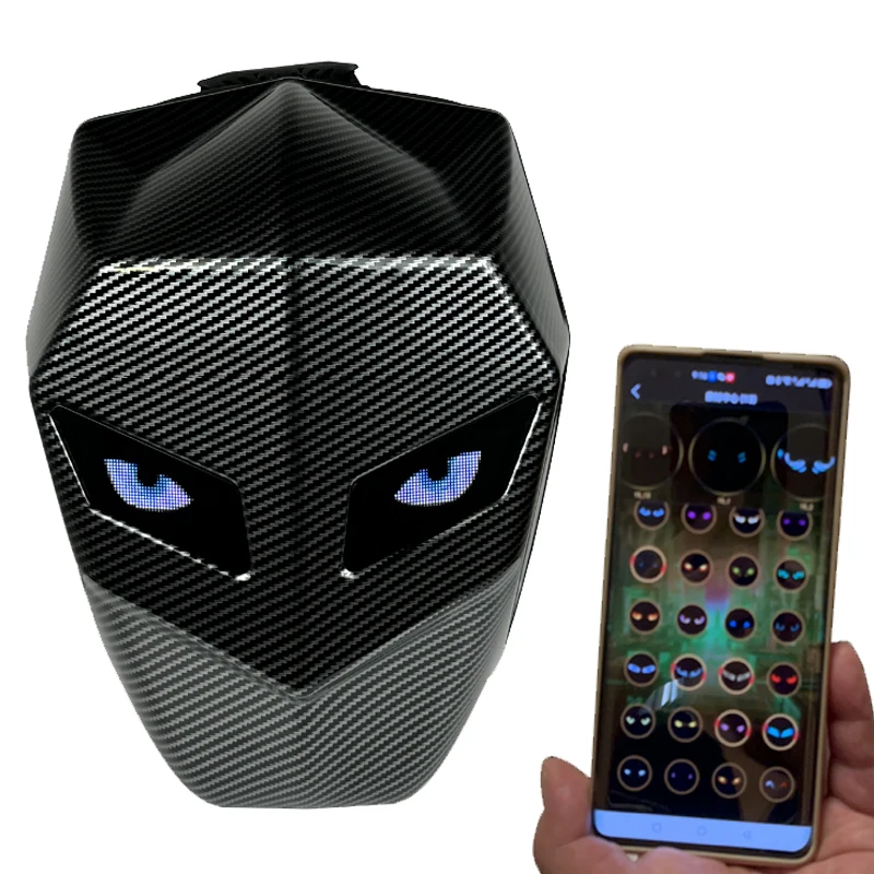 LED فارس الدراجات على ظهره موضة خوذة دراجة نارية بلوتوث مقاوم للماء هارد شل أجهزة الكمبيوتر المحمولة حقائب شخصية مع العين