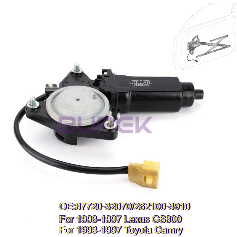 

Электродвигатель стеклоподъемника BUPEK передней правой двери для Lexus GS300 1993-1997 и Toyota Camry, замена электрического стеклоподъемника, номера 87720-32070/262100-3910