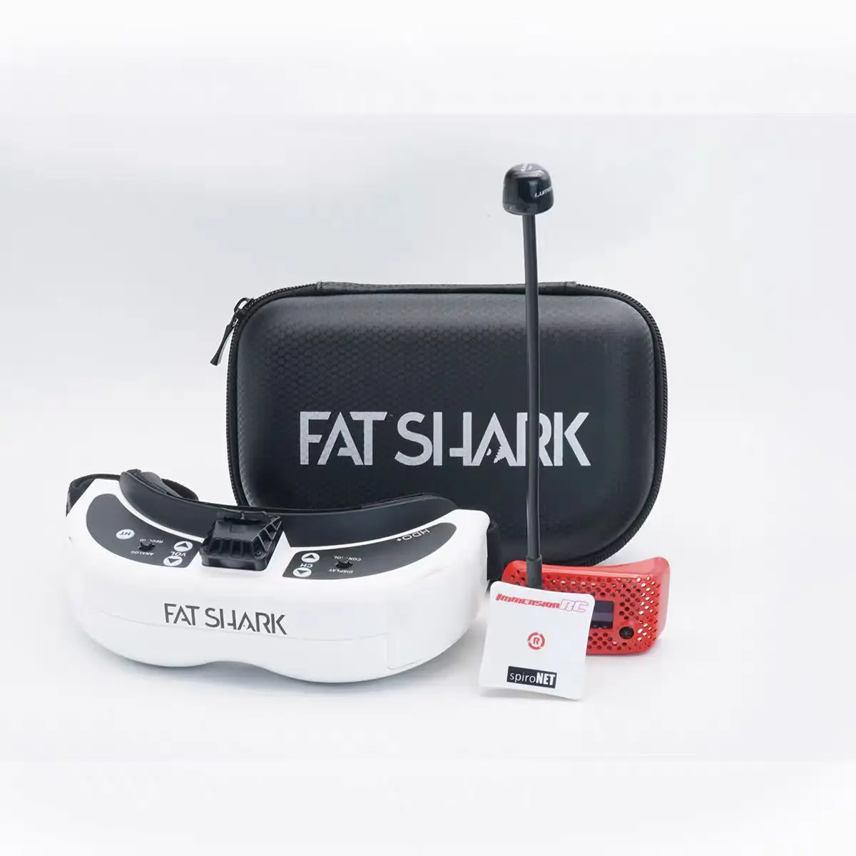 Fatshark Dominator Hdo2 Goggles with Immersionrc Rapidfire and Lumenier Axii Patch and Lumernier Axii Antenna for Fpv Rc Drone