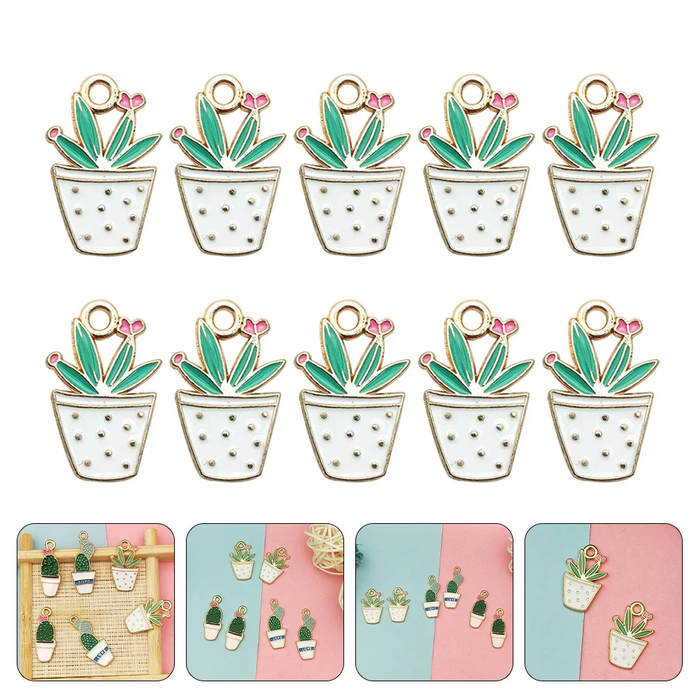 

10Pcs Creative Cactus Alloy Pendants Charms DIY Jewelry Making Necklace Earrings Bracelet Accessories Jewelry Charms