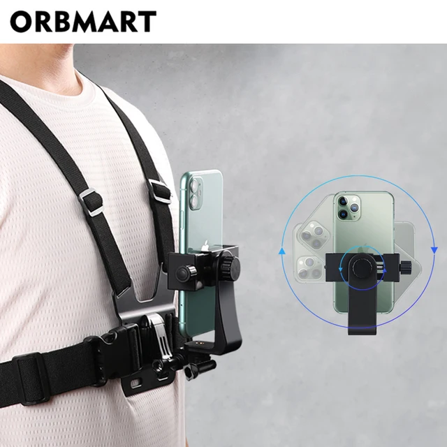Pasek na klatkę piersiową do telefonu iphone 14 uchwyt pasek na klatkę piersiową dla GoPro Hero 11 10 9 8 DJI Action Camera akcesoria POV