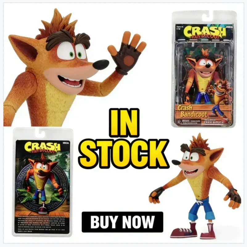 

Hot New NECA Figure Game Crash Bandicoot Sane Trilogy Action Figure Model Toys Bookshelf Ornament Birthday Present For Friends