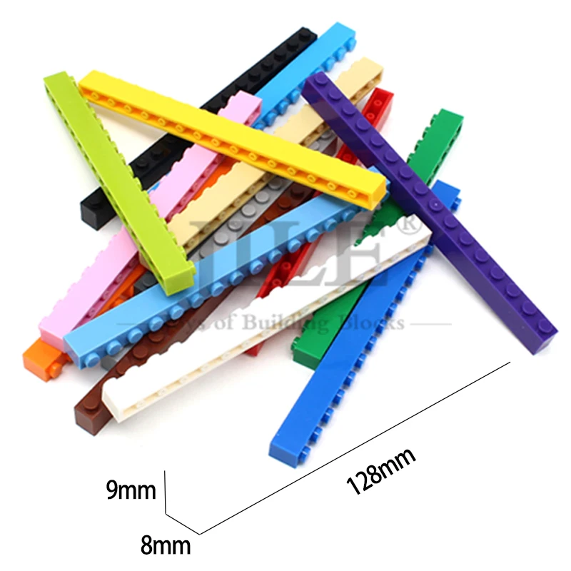 50 Uds. Moc 2465 ladrillos 1x16 puntos DIY figuras de bloques de construcción educativo tamaño creativo Compatible con marcas accesorios Juguetes