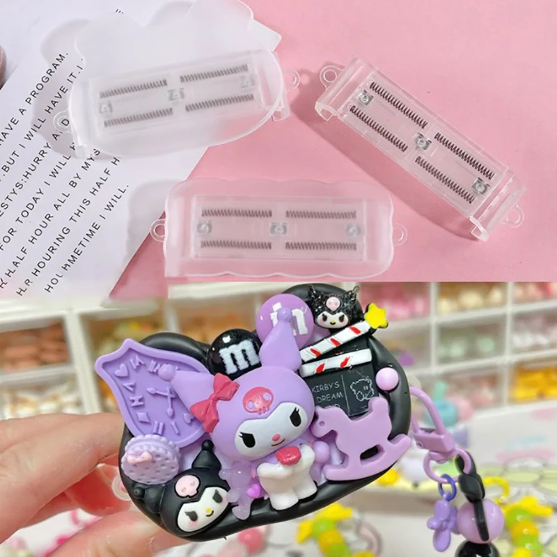 Cadena de bolso de mensajero DIY, soporte de Clip trasero de funda de teléfono móvil, Clip trasero de onda de oso desmontable para IPhone y Samsung, Clip Universal