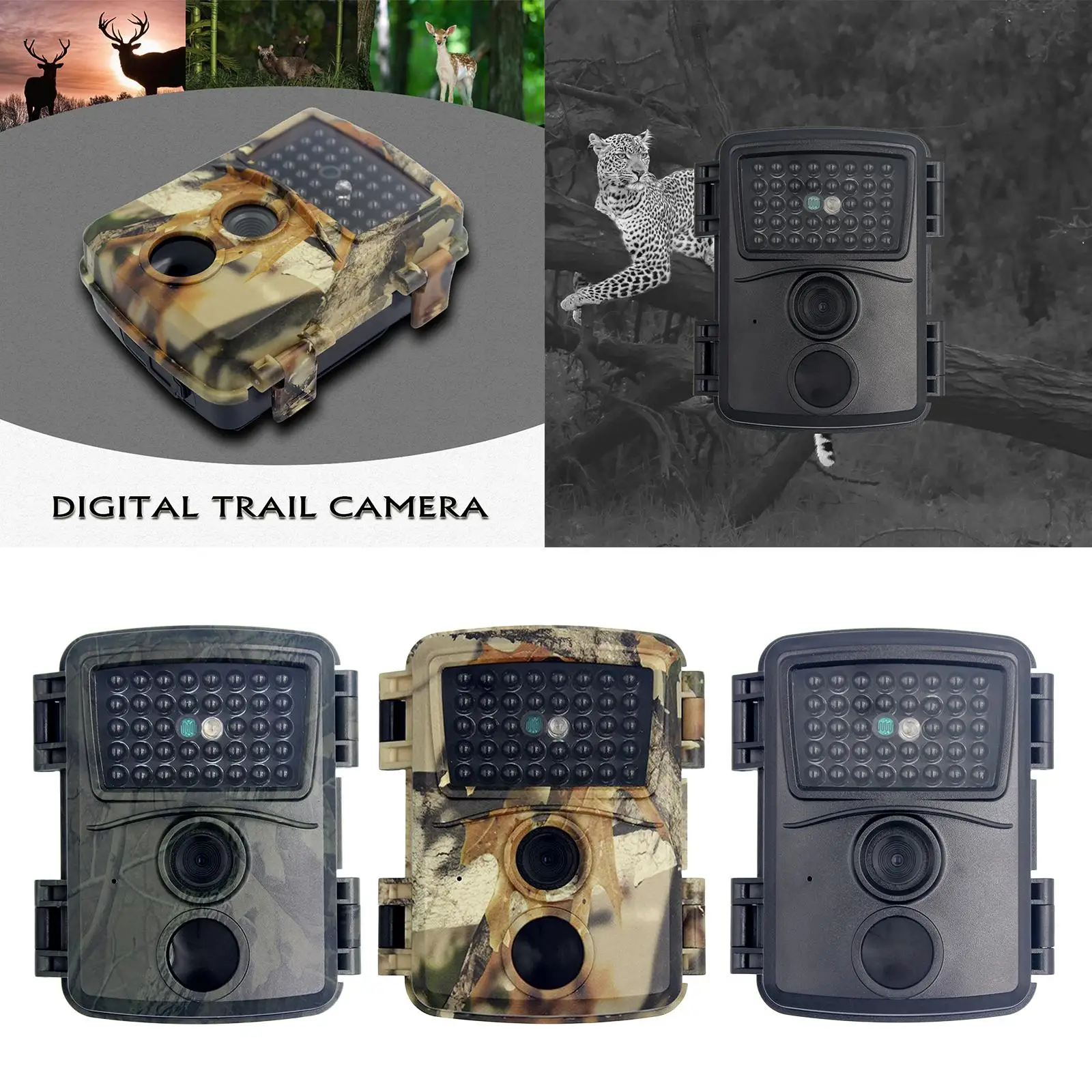 0 Mini Camera 1280P Game Camera Wildlife Scouting Hunting Cam Outdoor Hunting Cam 38 LEDs