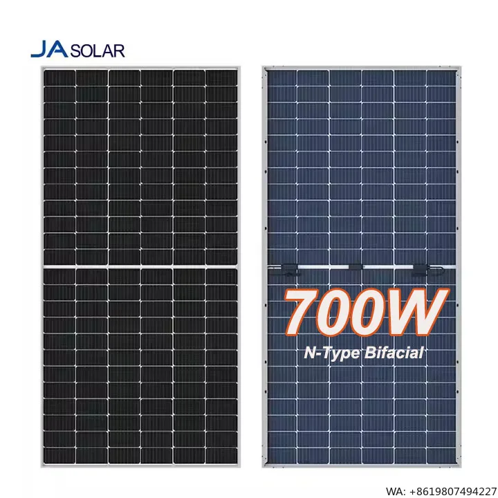 High Efficiency JA Solar Panels 690w 700w 705w 710w Dual Glass Bifacial Photovoltaic Panels for Power Generator