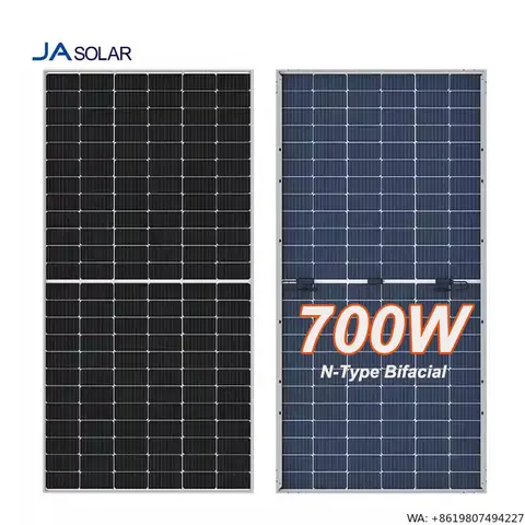High Efficiency JA Solar Panels 690w 700w 705w 710w Dual Glass Bifacial Photovoltaic Panels for Power Generator