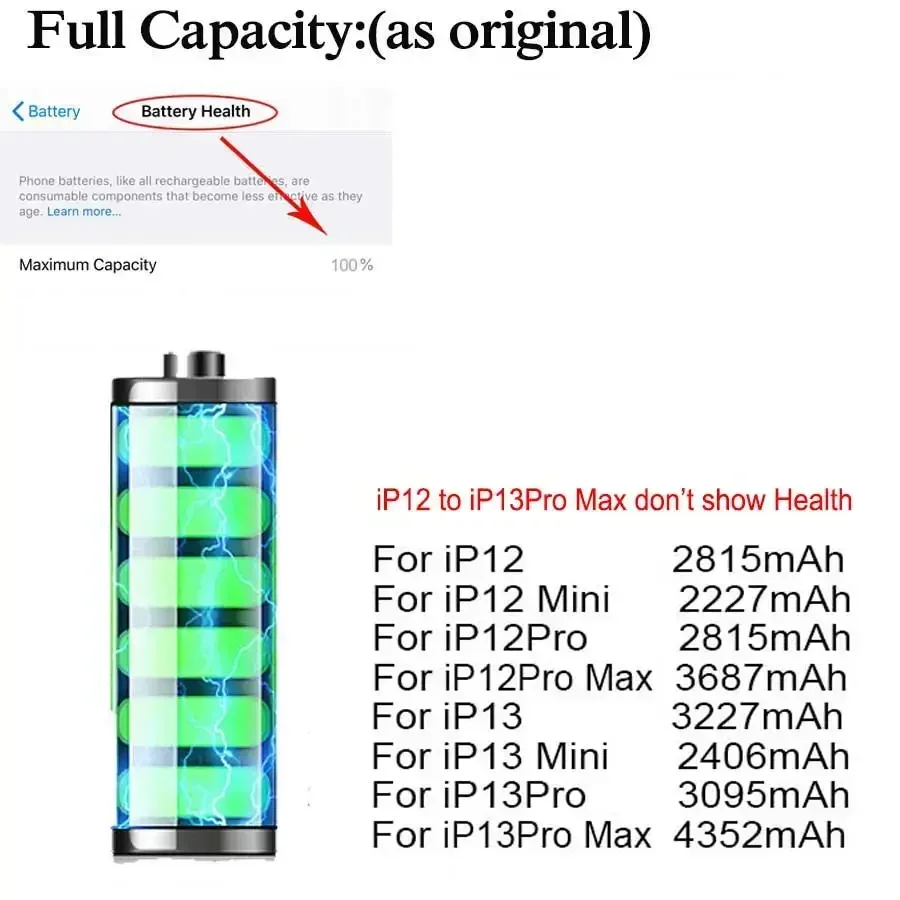 2024 New High Quality 0 Cycles Battery For  iPhone SE 2016 SE 2020 SE 2022 + Free Tool