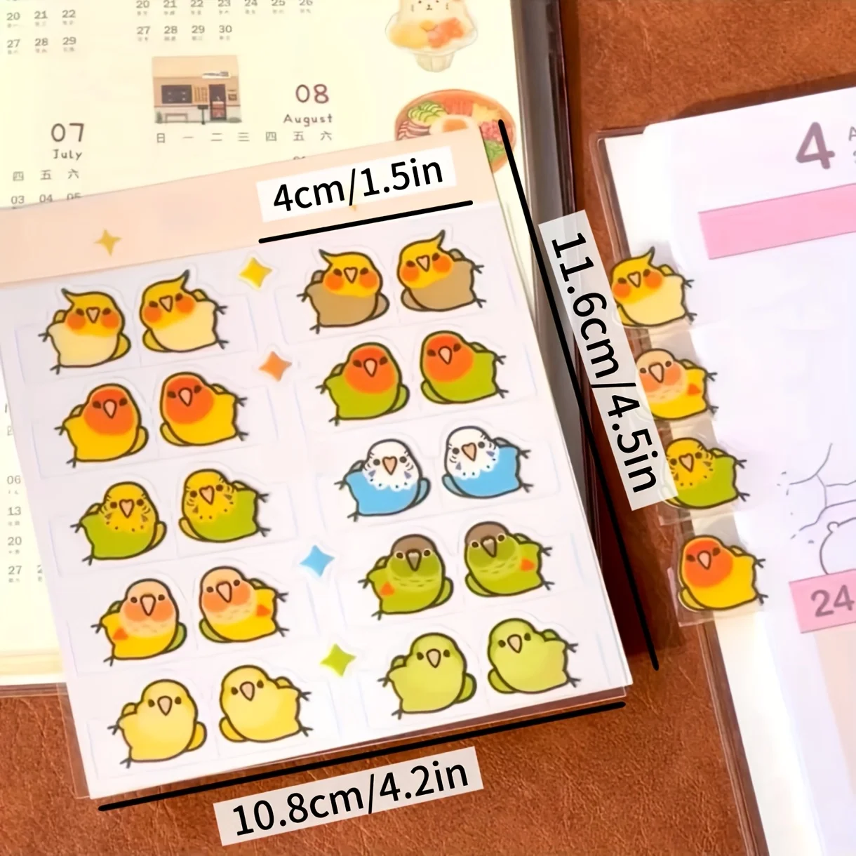3packs/60pcs sticker, Stylish Parrot and Bird-themed Index Tabs, Decorative Leader-style Sticker Bookmarks