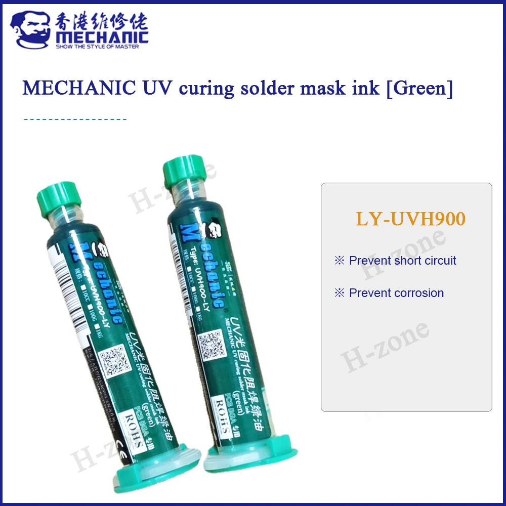 

2pcs MECHANIC 10ML green UV solder mask BGA PCB paint prevent corrosive arcing soldering Paste Flux PCB UV Photosensitive Inks