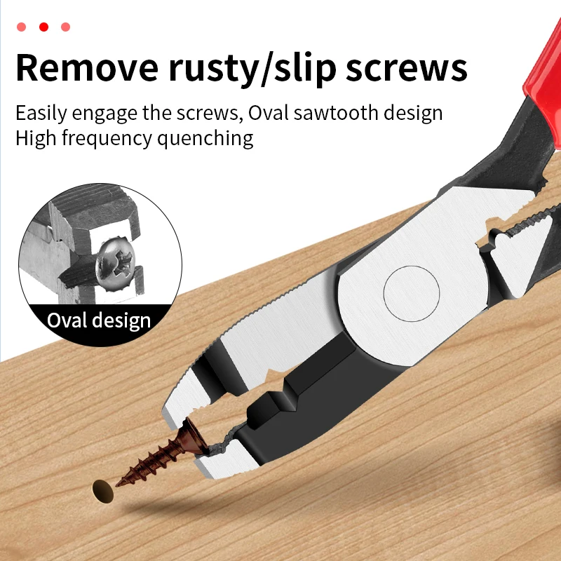 LUXIANZI Screw Removal Pliers NonSlip Gripping Extractor For Extracting Damaged Stuck Screw Multifunction Cutting Stripping Tool