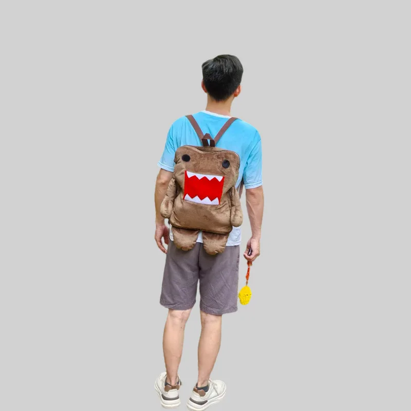 

New Large Capay Plush Domo-Kun Doll Backpack Double Shoulder Bag For Children And Teens Cute Stuffed Animal Plush Backpack