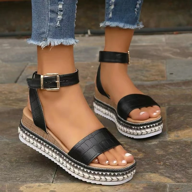 Women Wedges Sandals 2024 New Summer Fashion Sexy Sandals Casual Lightweight Shoes for Women with Platform Comfortable Sandals