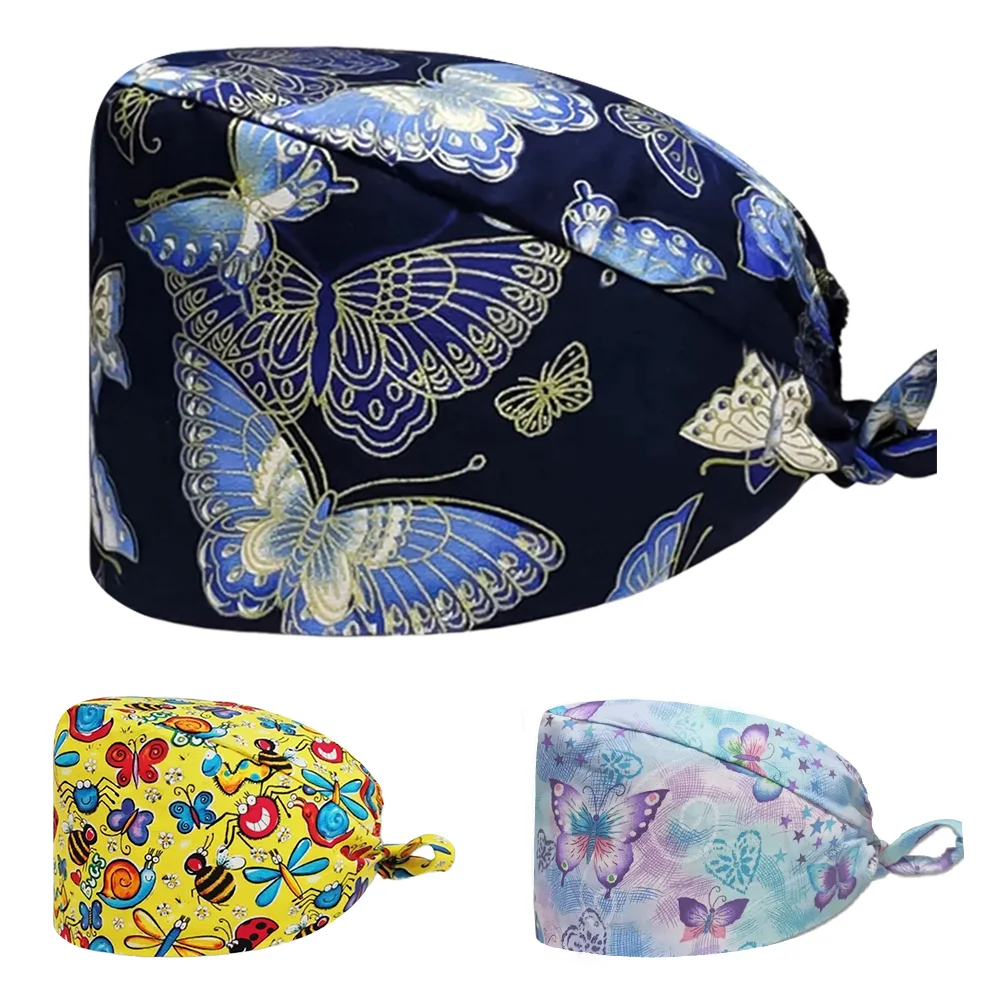 Surgical Cap Woman Caps Dentist Scrub Women's Surgeon Man for Men Clinical Hat Operating Room Dental Dentist Anime Men's Surgery