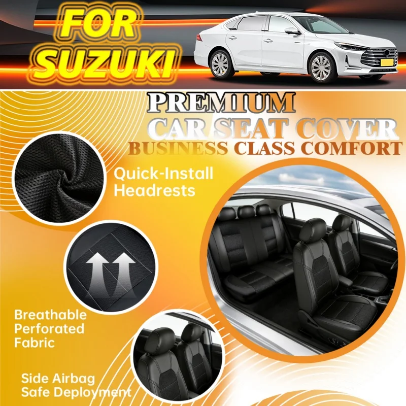 Breathable car seat cover For Suzuki Brand, breathable and ventilated, suitable for all seasons, suitable for long-distance use