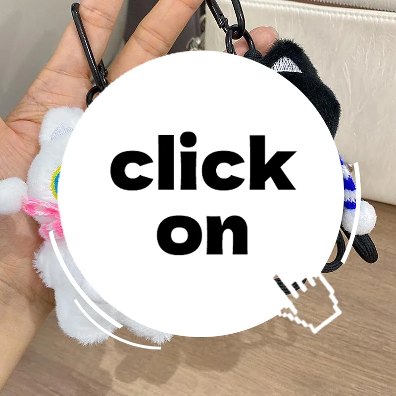 1Pcs New Cute Big Eyes Black Cat Squeezing Plush Toy Doll Small Pendant Ins Black Cat Doll Keychain For Boy Girl Birthday Gifts