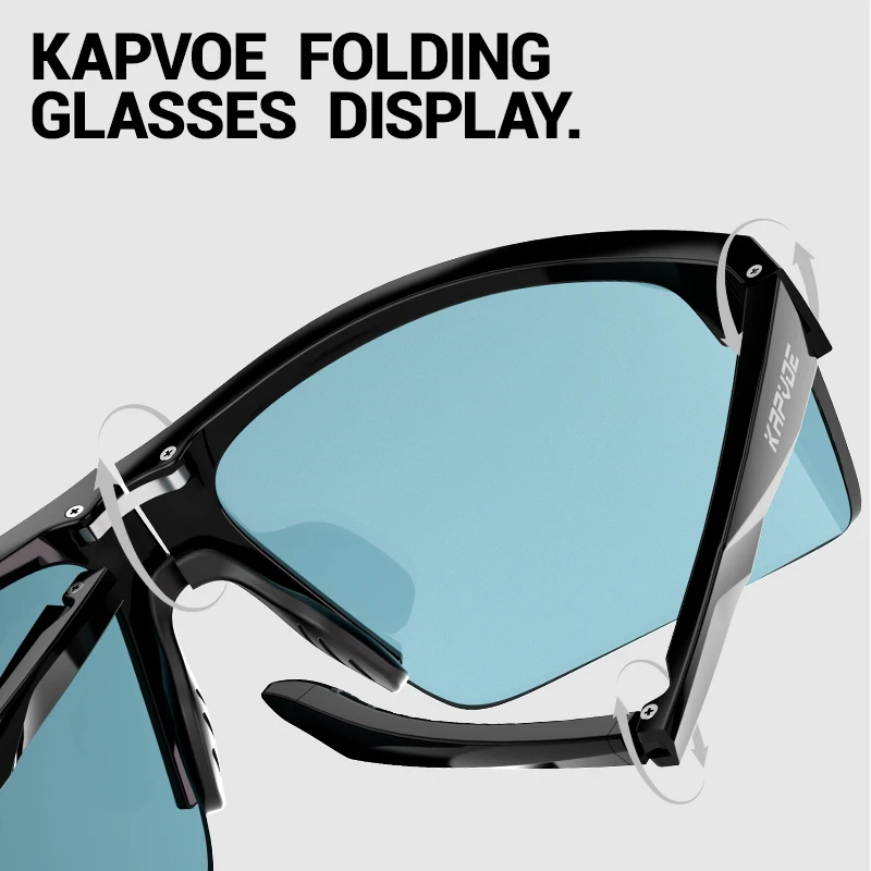 Kapvoe UV400 Photochromic Protection Sports Glasses Cycling Sunglasses Men Women Riding Windproof Goggles Driving Eyewear