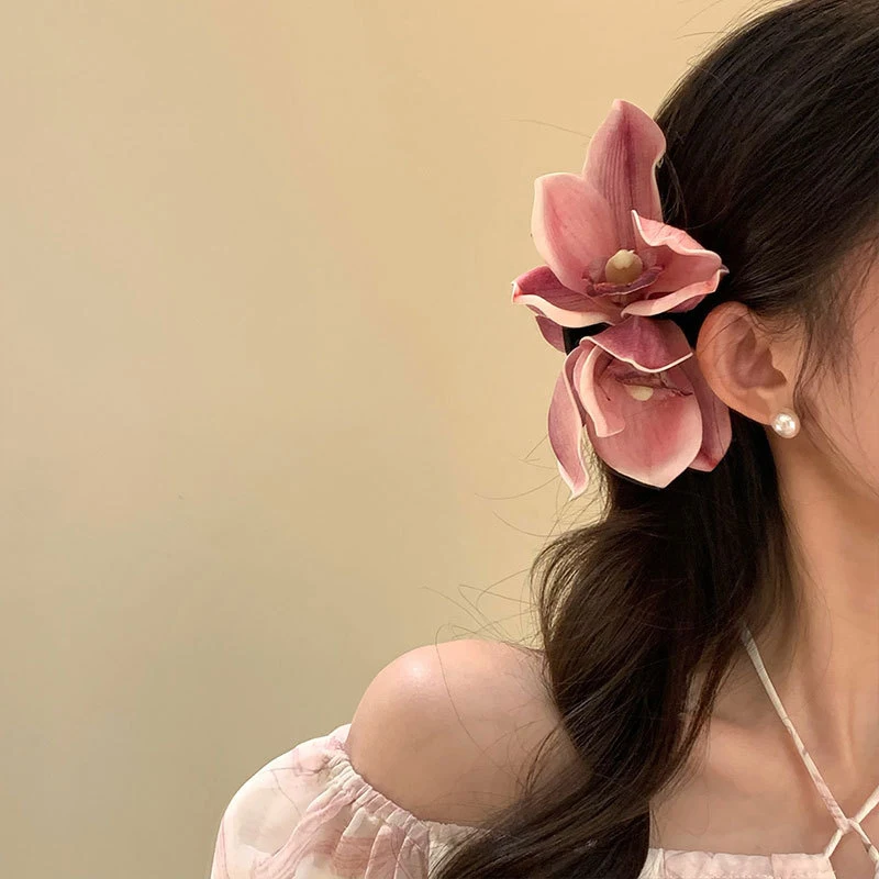 Forcina per fiori simulati per donne e ragazze, vacanza al mare, artiglio per capelli, temperamento, squalo, accessori per capelli squisiti, regali