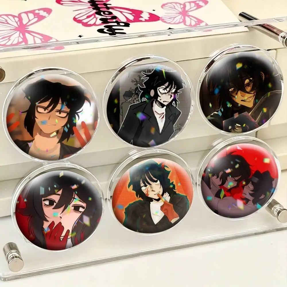 M-Married In Red B-Bok su Custom 25 32 44 58 75mm Badges Personalized Round Brooches Pins Accessory Gift