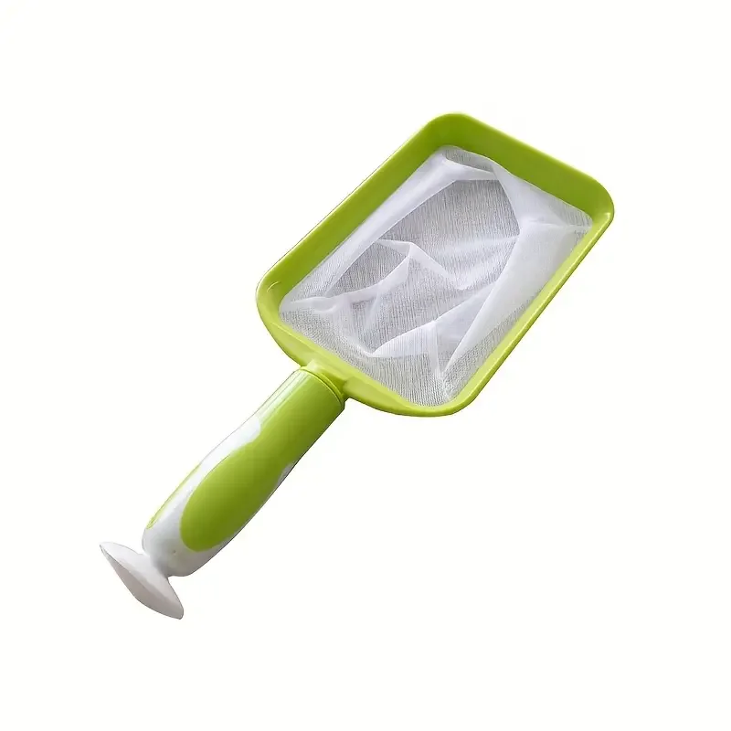 Red de limpieza de piscinas portátil verde: mango ergonómico y malla duradera para limpieza de algas/estanques