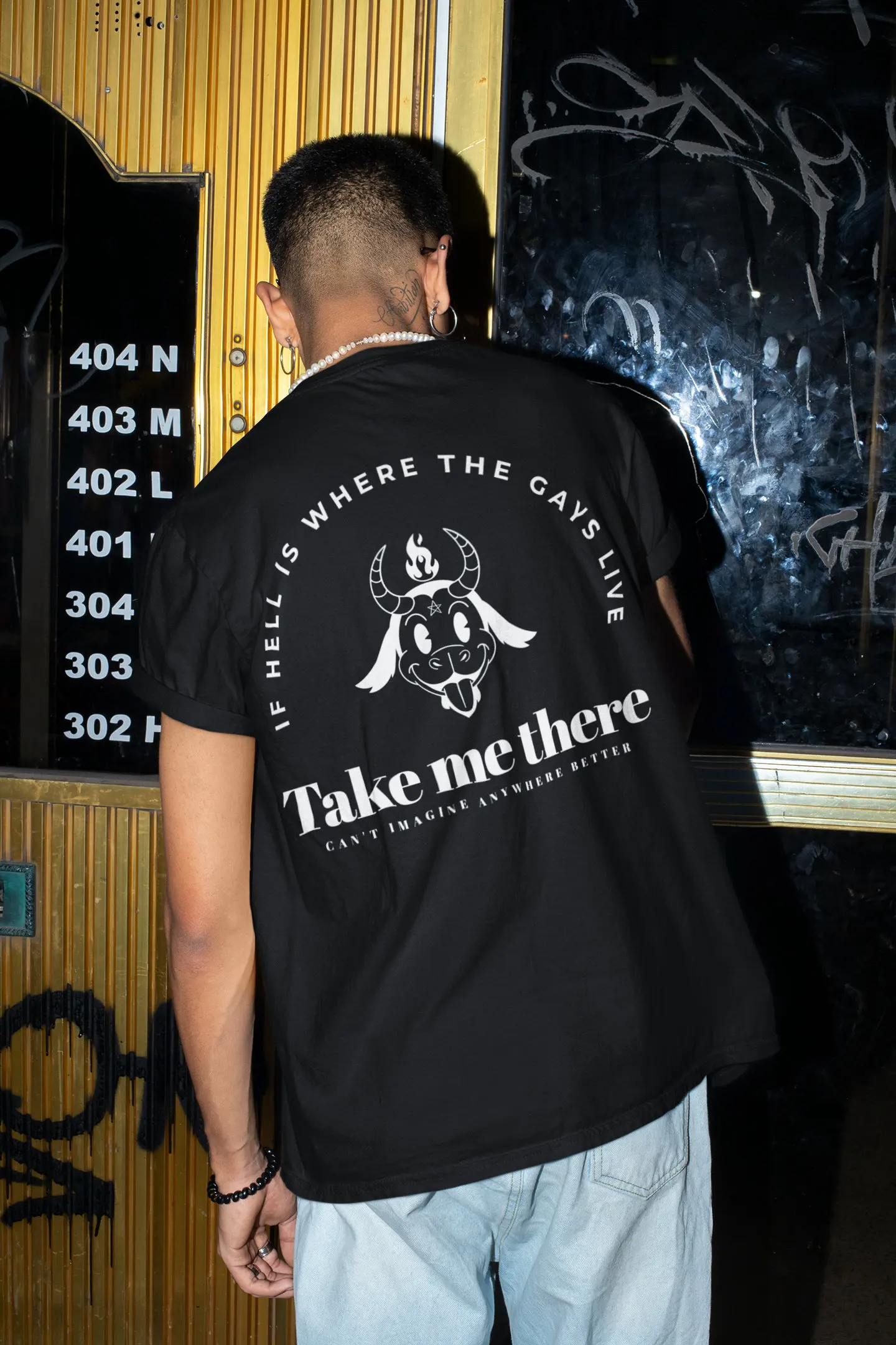 If hell is where the gays live take me there T Shirt funny gay agenda in lgtbqia