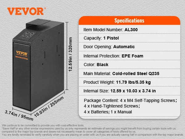 New! Gun Safe Q235 Steel Pistol Safe 3-Way Quick Access Firearm Case Gun Box Advanced Biometric Technology Travel Gun Safe