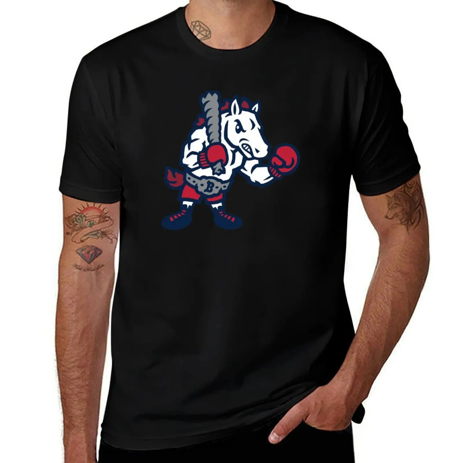 

BR Ponies 1 Logo T-Shirt topping plus sizes vintage aesthetic clothes heavyweight t shirts for men