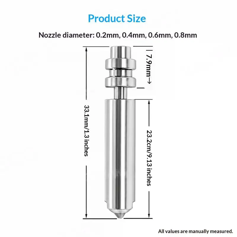 Anycubic Kobra 4 Kobra X Nozzle 0.25 0.4 0.6 0.8 KX Smooth Internal Bore Cobra X Hotend Kobra 4 3d Printer Accessories For