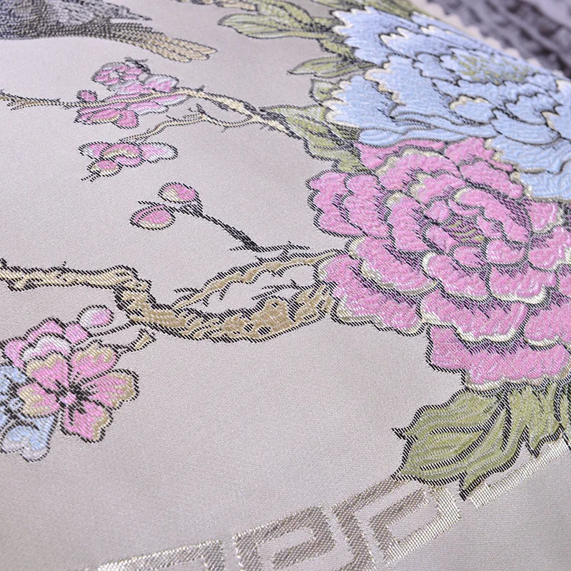 Autumn and Winter Home European Jacquard Pillow Cover Flower Pattern Sofa Cushion Soft Package Bedhead Pillow Wholesale