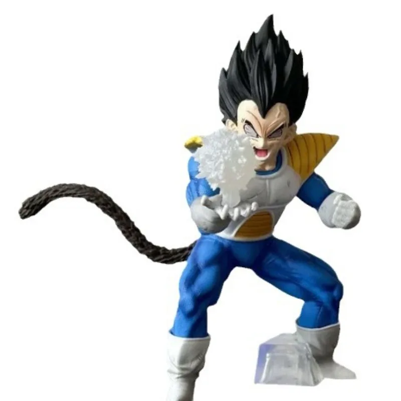 17cm anime dragon ball z transformado vegeta macaco estátua com lua artificial pvc figura de ação modelo colecionável ornamentos