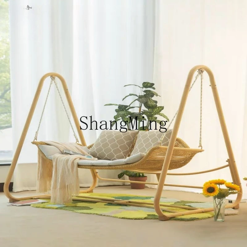 FG المنزلية كسول كرسي مهد داخلي كرسي معلق في الهواء الطلق سلة معلقة كرسي الروطان #6