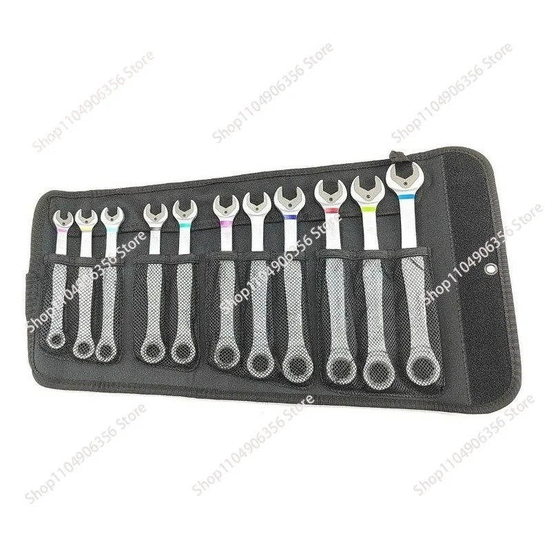 for  JOKER 6000 Ratchet Opening Plum Blossom Wrench 11-piece Set, Canvas Empty Storage Bag