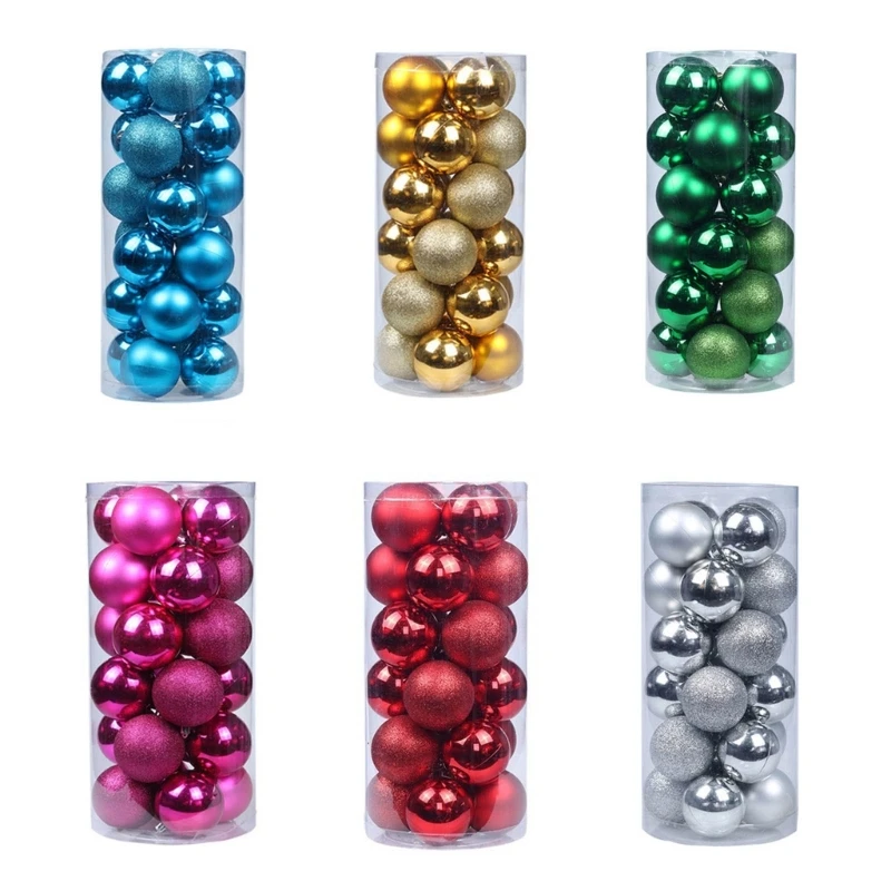 

Festival Christmas Balls Durable Plastic Designs Perfect For Home And Store Decorations Easy To Hanging Holiday Baubles T21C