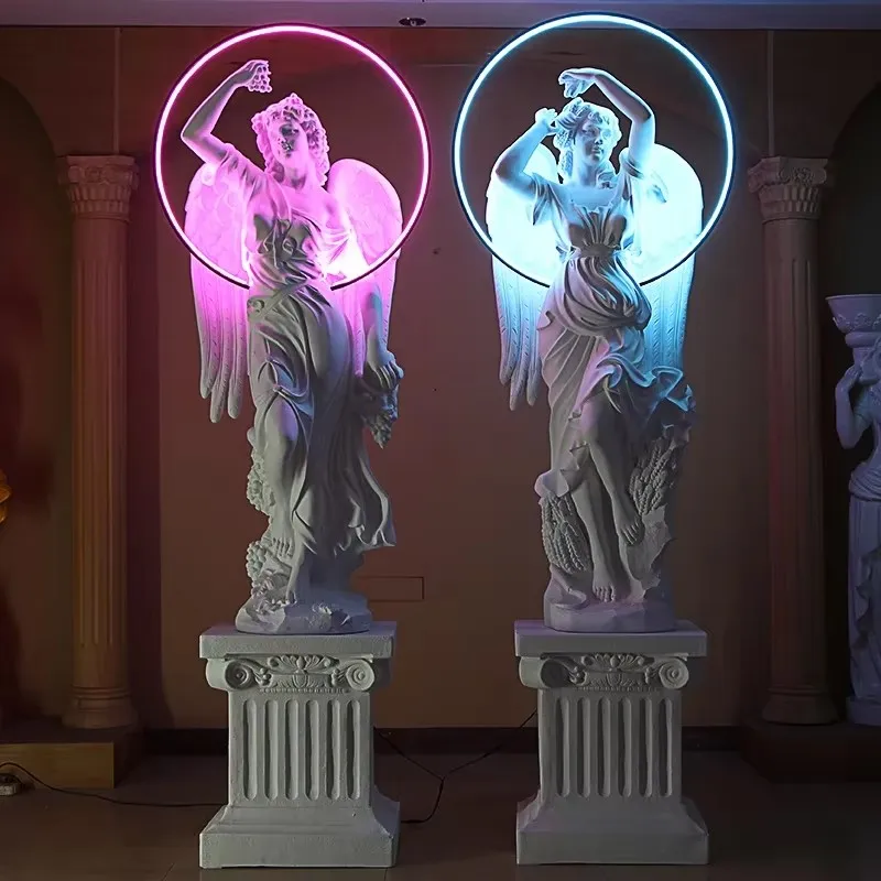 تمثال الجبس شريط الزفاف KTV الألياف الزجاجية النحت زخرفة الديكور الإبداعي