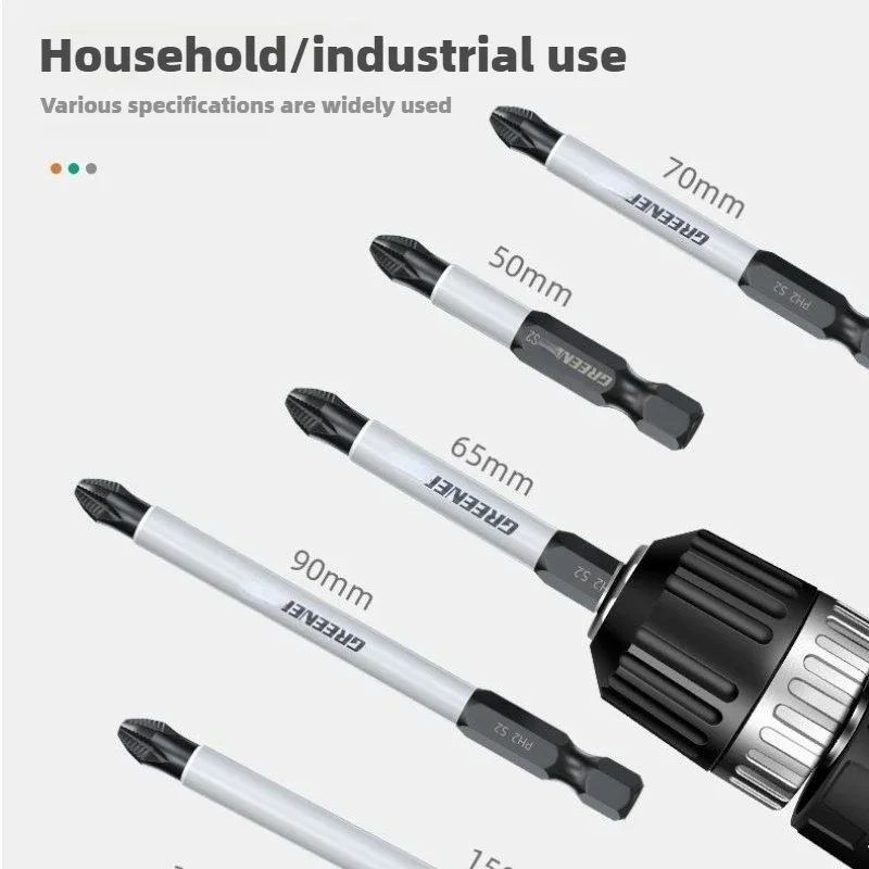 Greener Magnetic Batch Head Electric Screwdriver S2 Bit Set Impact Drill Batch Head Torx Hexagonal Cross Head Screwdriver Bits