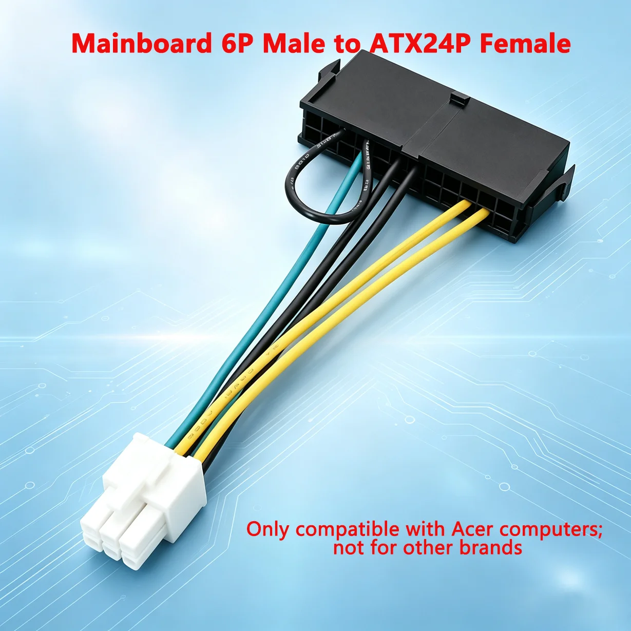 ATX 24 pin to 6pin suitable for ACER computer With 6P Mainboard Power Supply