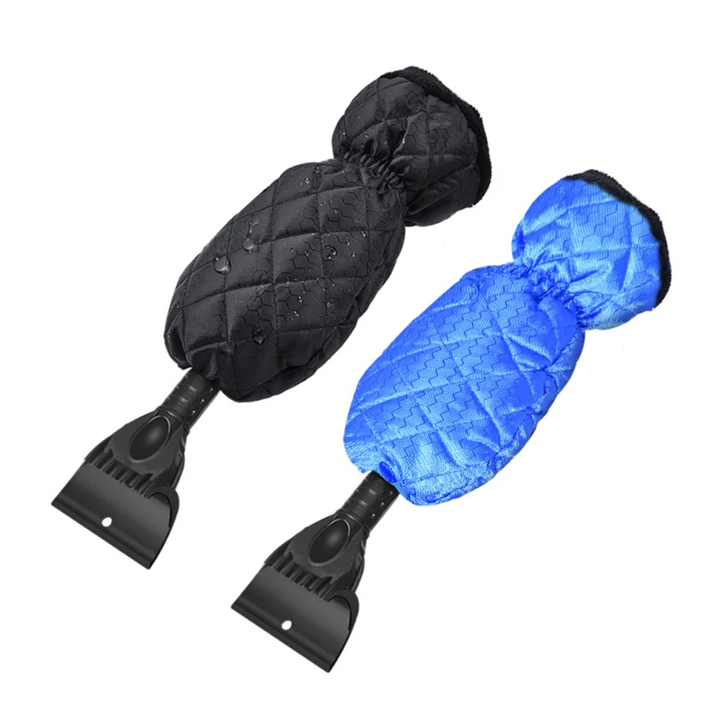 

Black/Blue Car Snow Shovel Ice Scraper Windshield Warm Winter Snow Shovel Hand Glove Car Winter Snow Removal Cleaning Tool